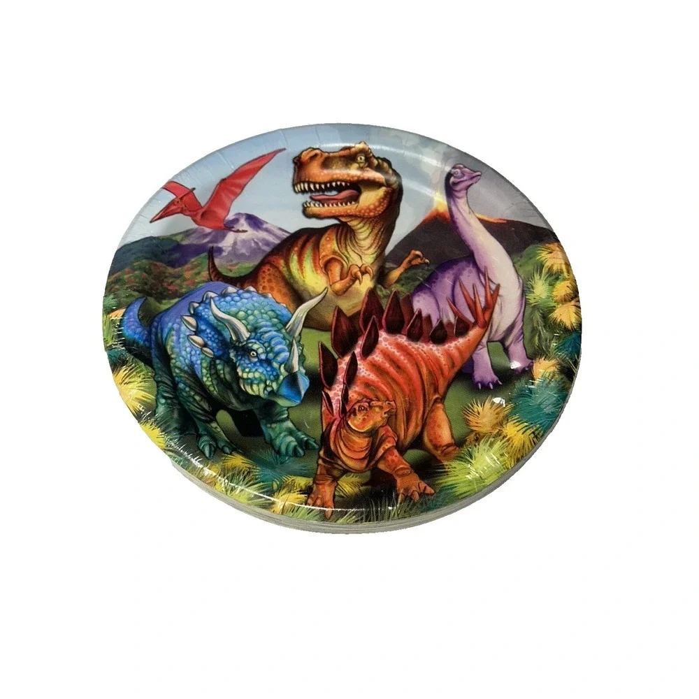 party paper plates dinosaurs 20 count pack 6 inch